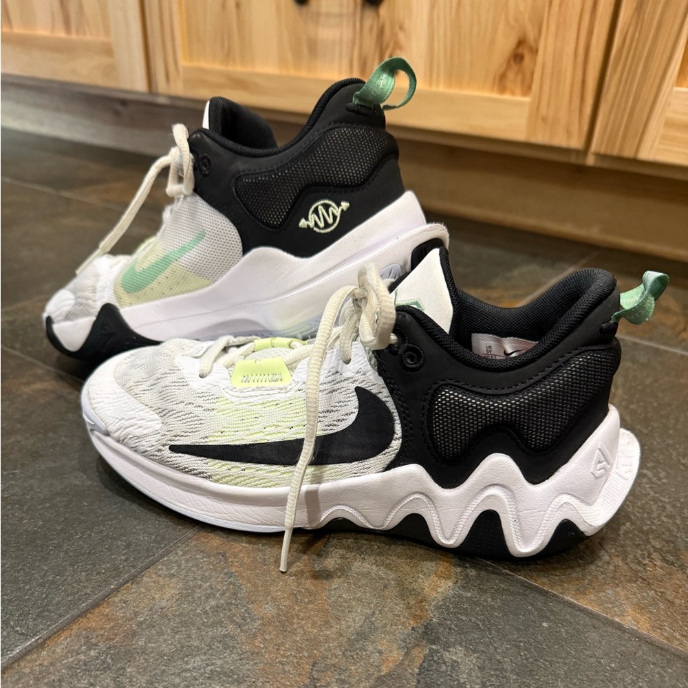 Nike Giannis Immortality White, black and Barley Volt colors